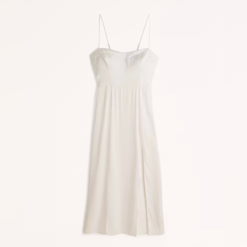 Abercrombie corset slit satin maxi dress. Size medium.